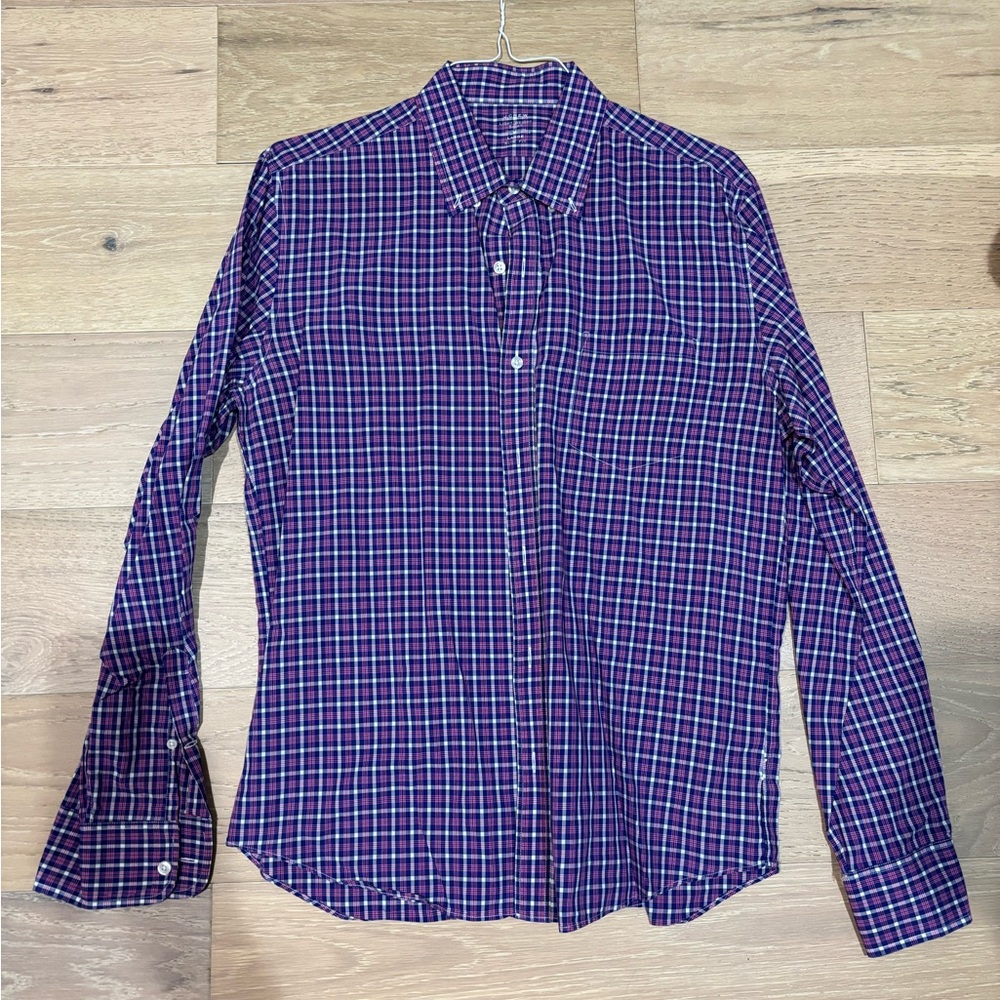 JCrew Men’s NWOT Purple Checkered Shirt
